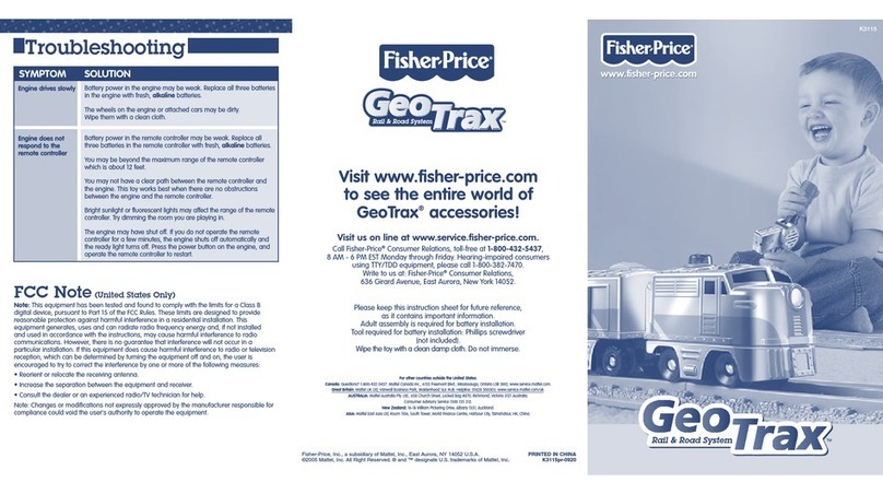 Fisher-Price GEO TRAX K3115 User manual