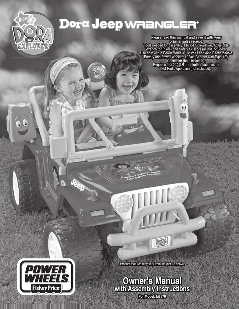 Fisher-Price DORA JEEP WRANGLER M3576 Owner's manual & assembly instructions Fisher-Price DORA JEEP WRANGLER M3576 Owner's manual & assembly instructions