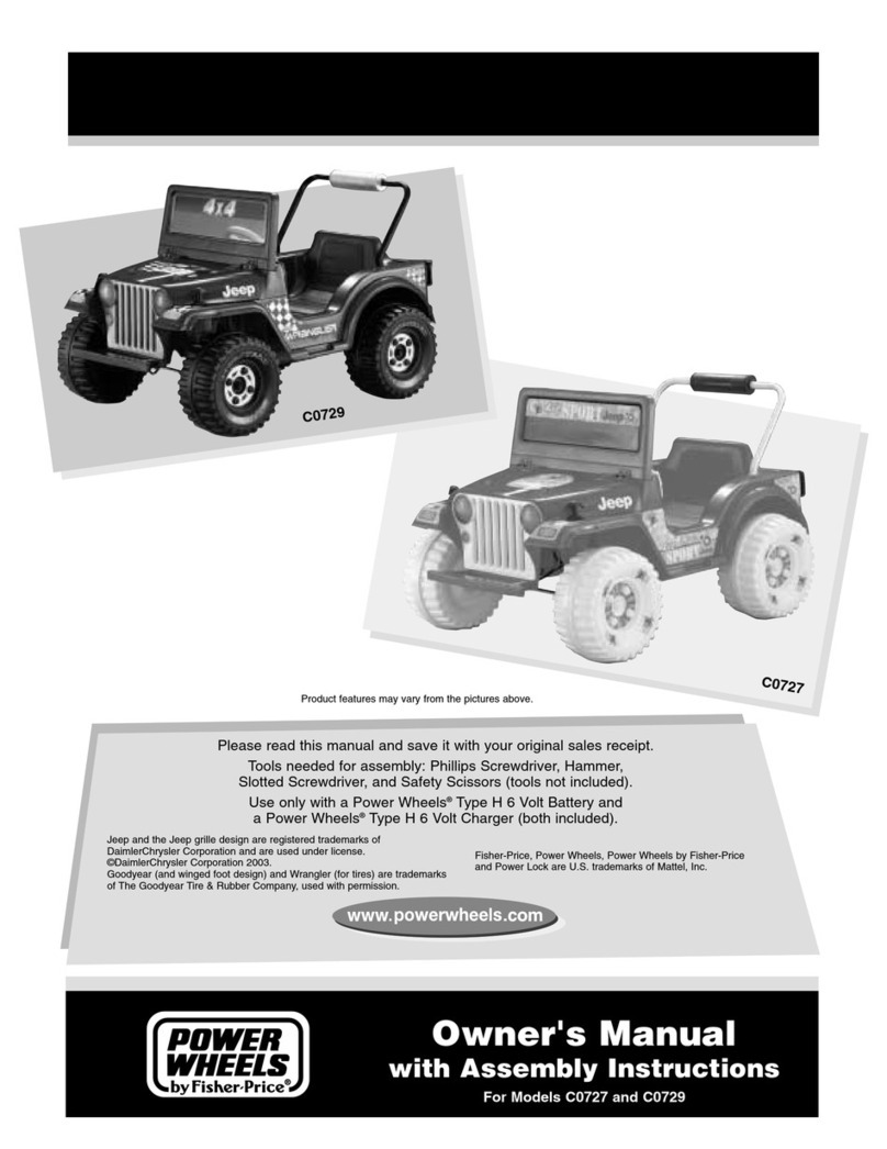 Fisher-Price Power Wheels C0727 Owner's manual with assembly instructions