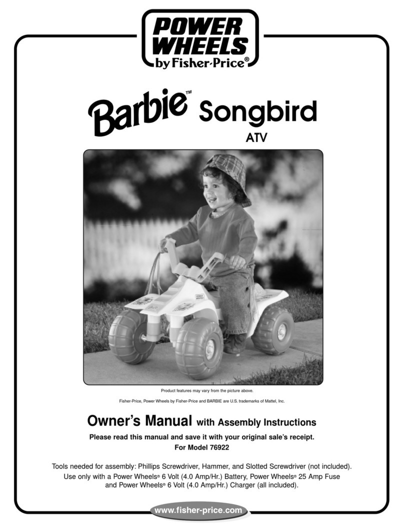 Fisher-Price BARBIE SONGBIRD 76922 Owner's manual & assembly instructions Fisher-Price BARBIE SONGBIRD 76922 Owner's manual & assembly instructions
