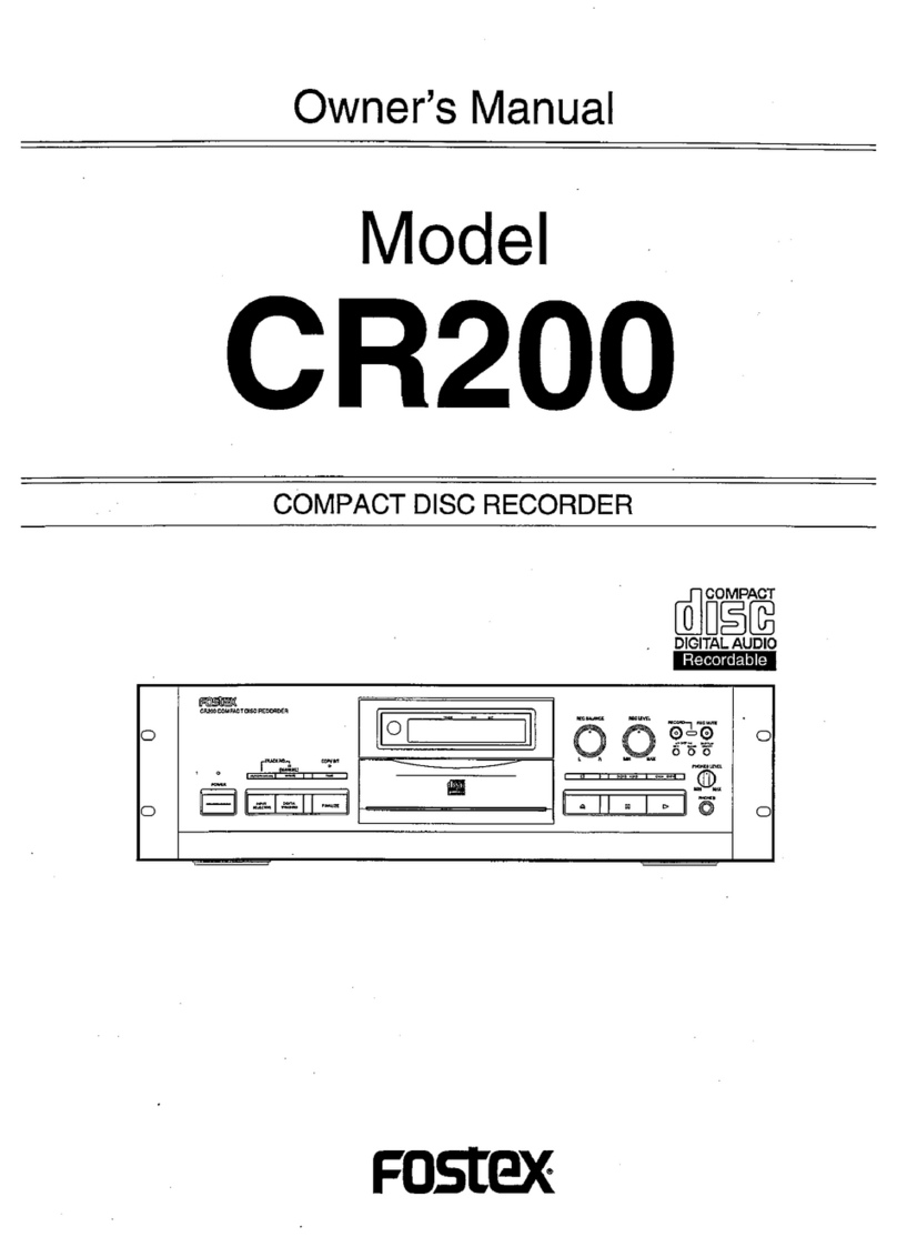 Fostex CR200 owner's manual