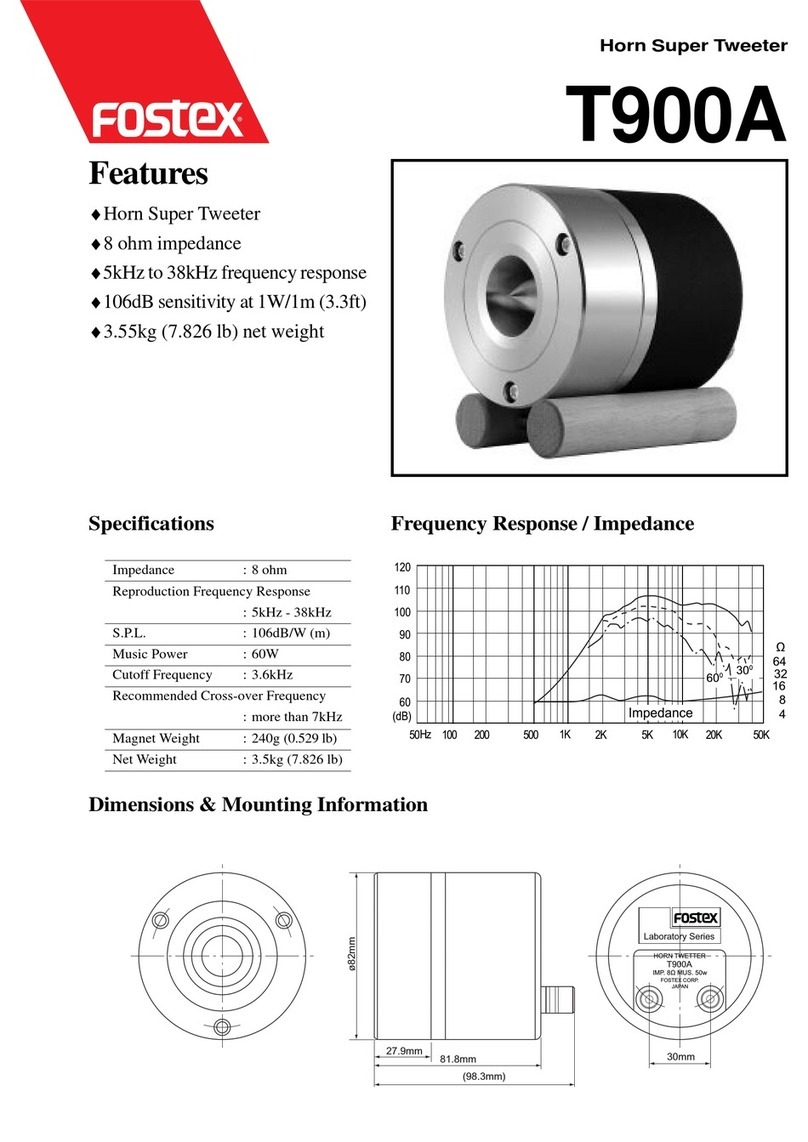 Fostex T900A Specifications