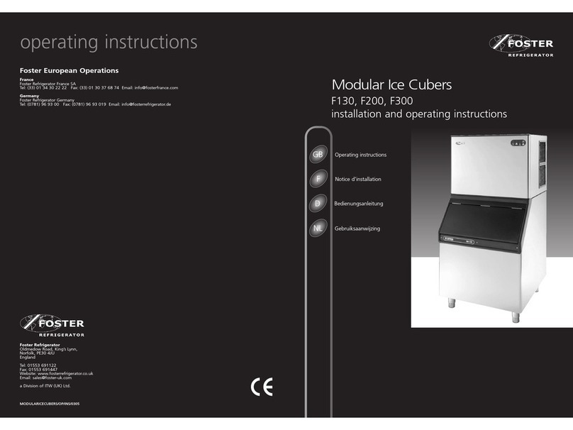 Foster F200 Install and operation instructions