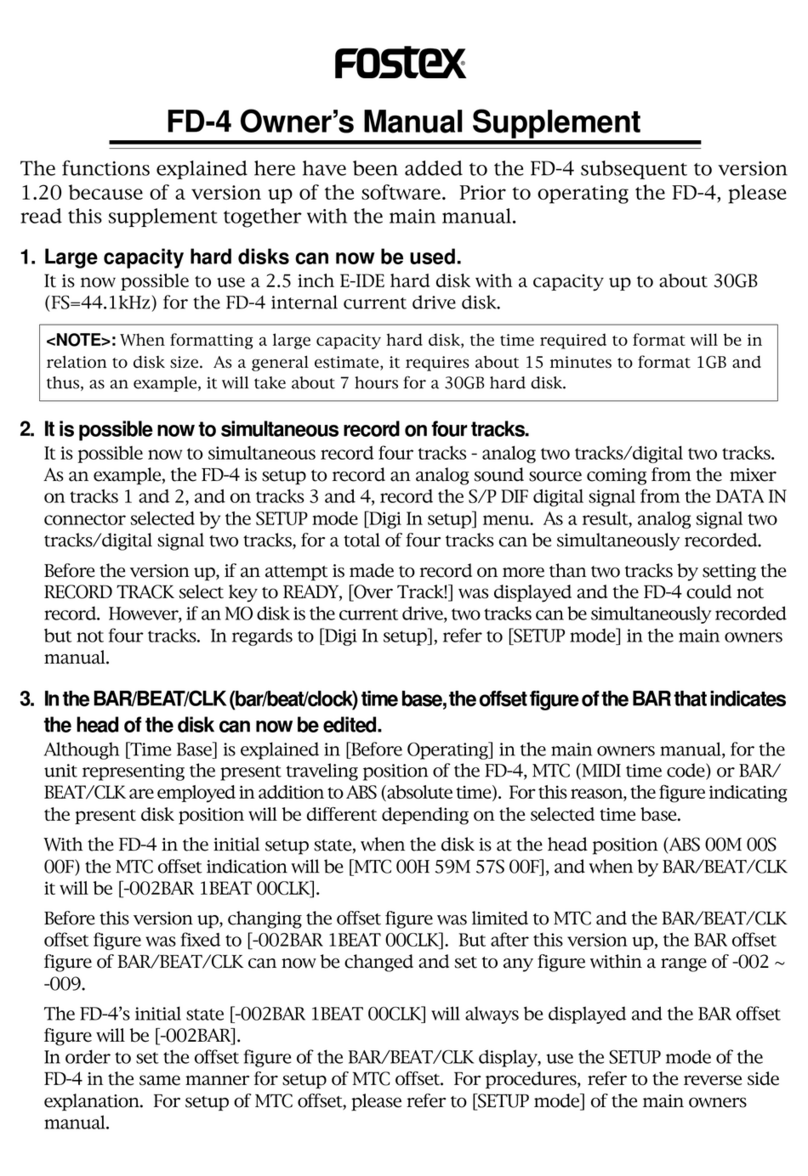 Fostex Music Mixer user manual