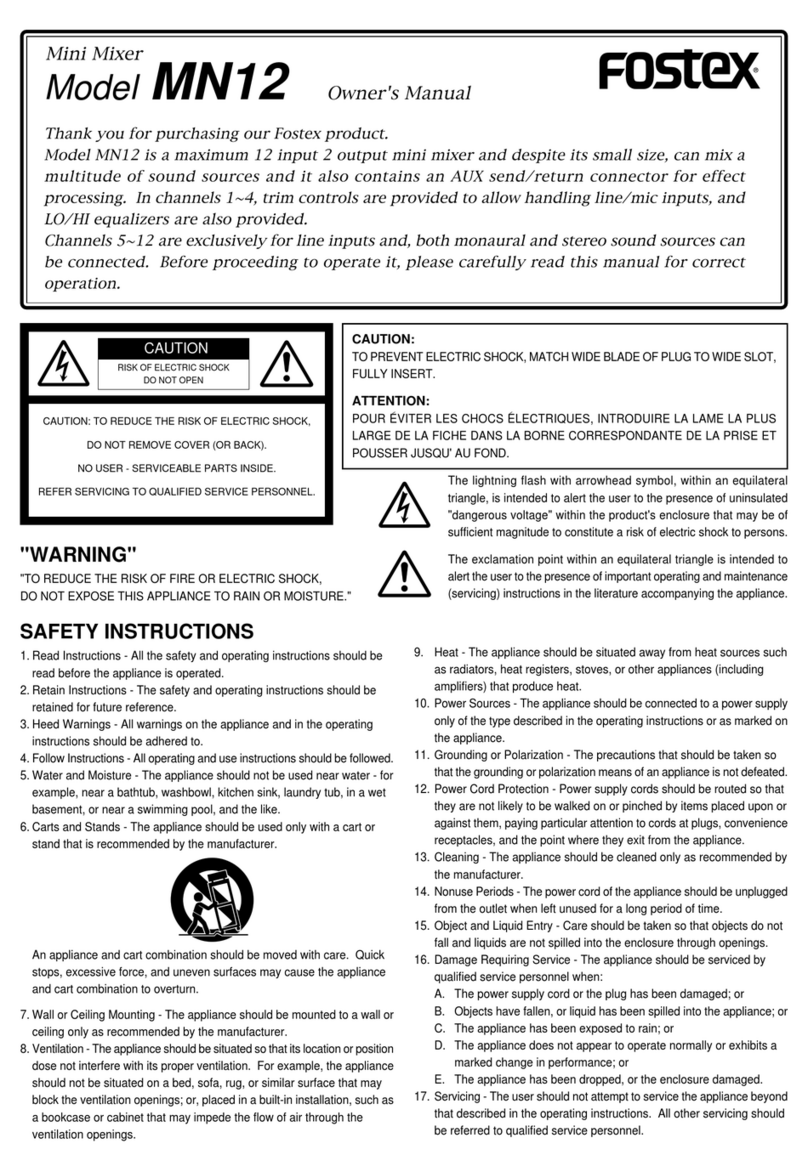 Fostex MN-12 owner's manual
