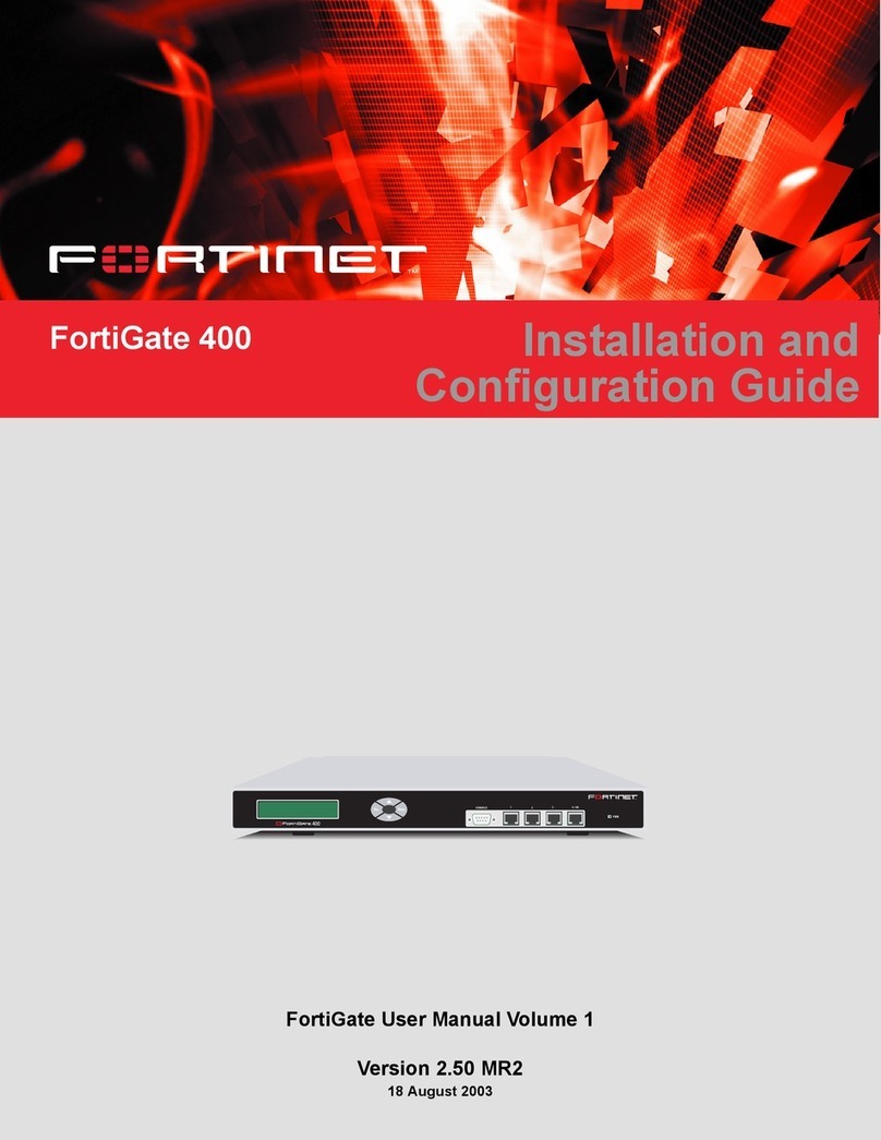 Fortinet FortiGate 400 Installation &  configuration guide