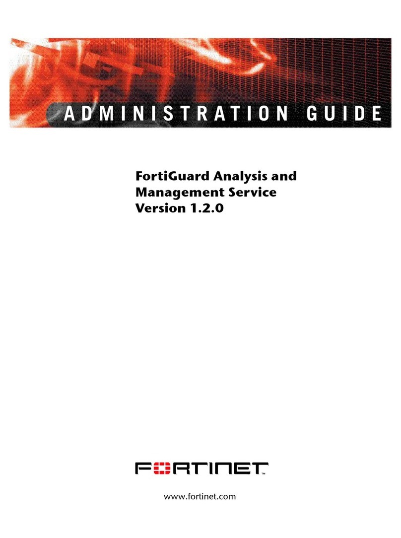 Fortinet FortiGuard Analysis and Management Service... Instruction Manual