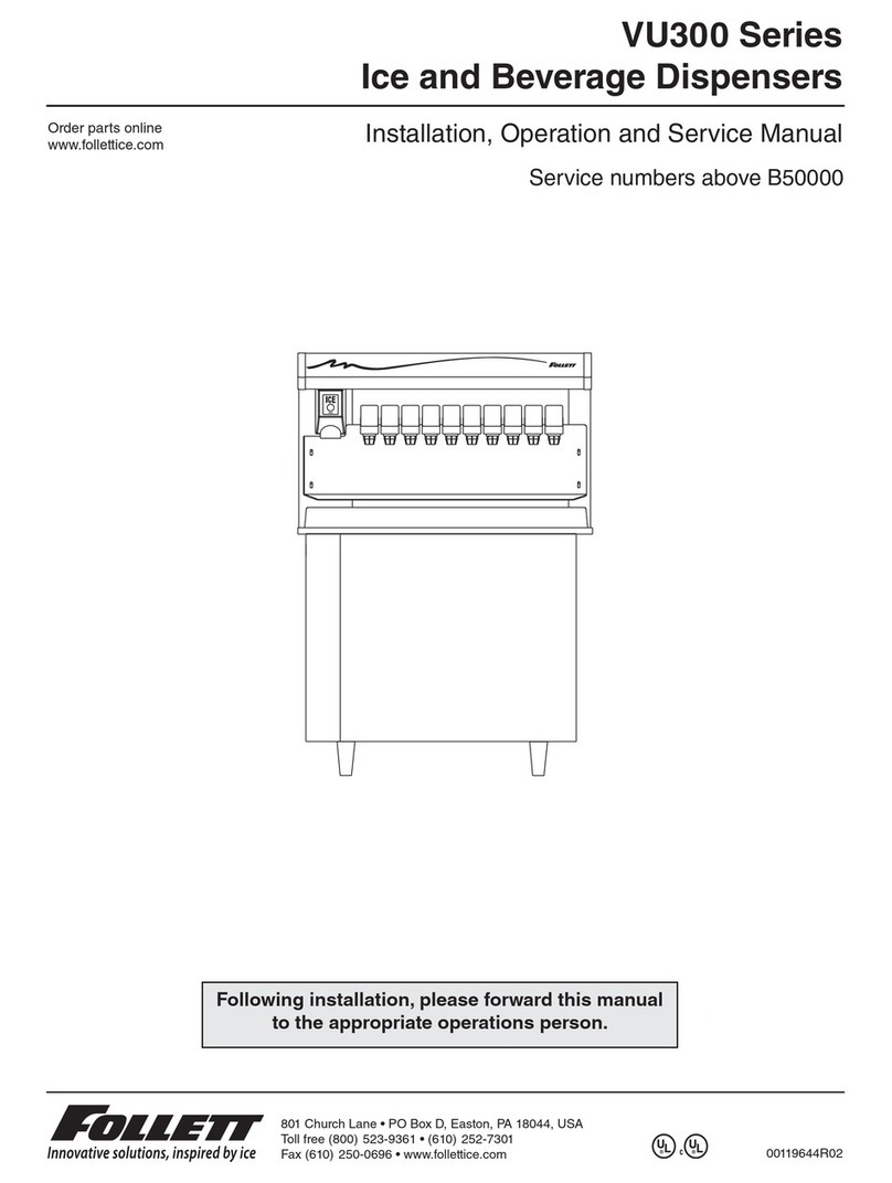 Follett VU300 Installation, operation & service manual