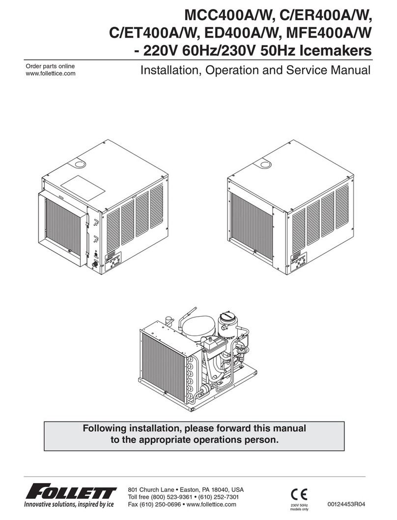 Follett ER400A Installation, operation & service manual