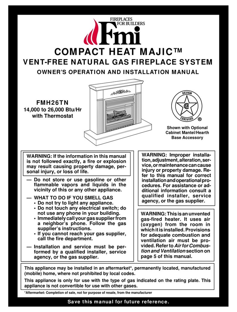 FMI COMPACT HEAT MAJIC FMH26TN Quick start guide