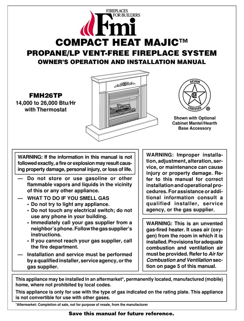 FMI COMPACT HEAT MAJIC FMH26TP Quick start guide FMI COMPACT HEAT MAJIC FMH26TP Quick start guide