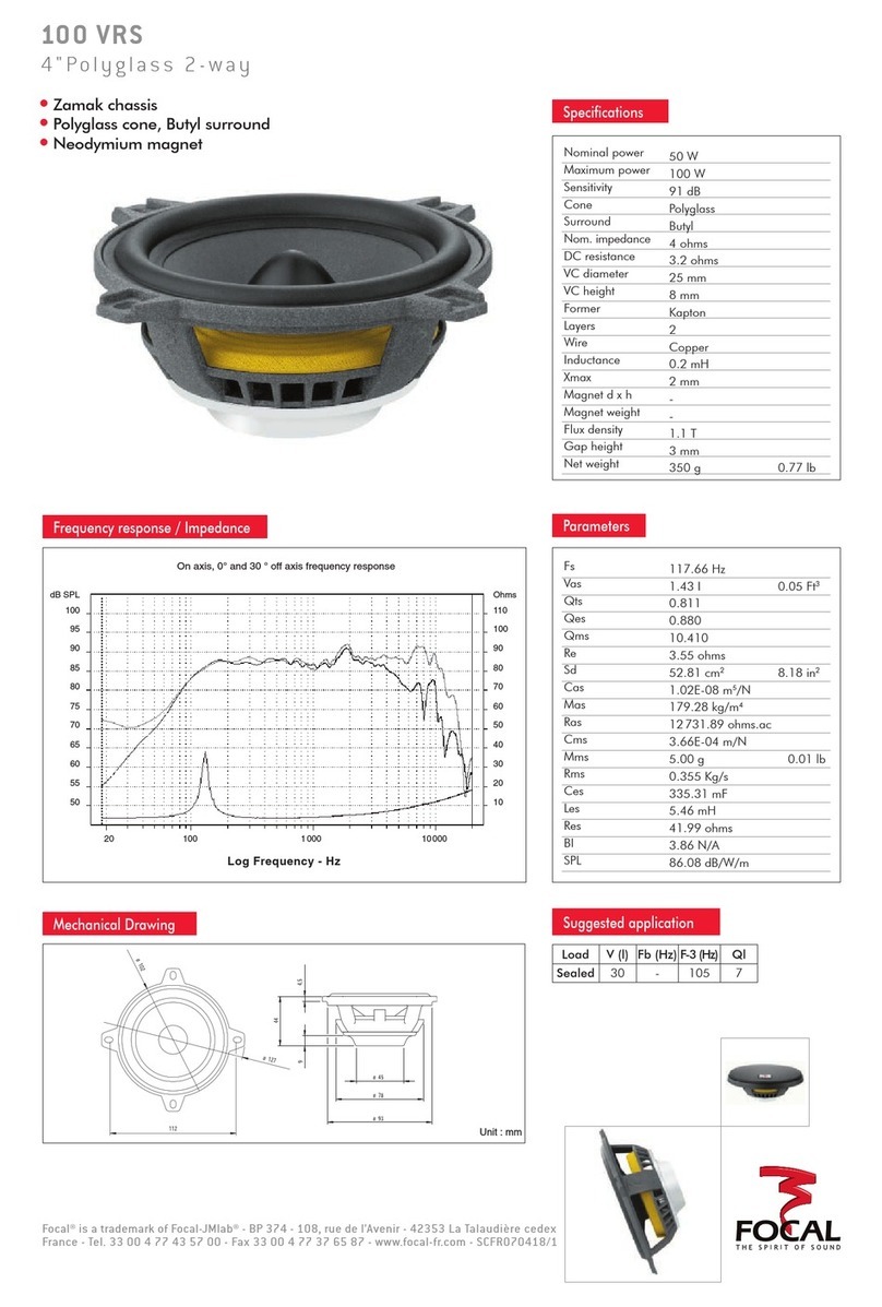 Focal Polyglass 100 VRS User manual