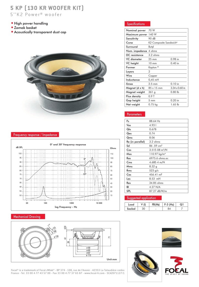 Focal K2 POWER 130 KR User manual Focal K2 POWER 130 KR User manual