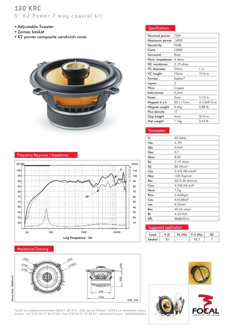 Focal K2 Power 130 KRC Specifications