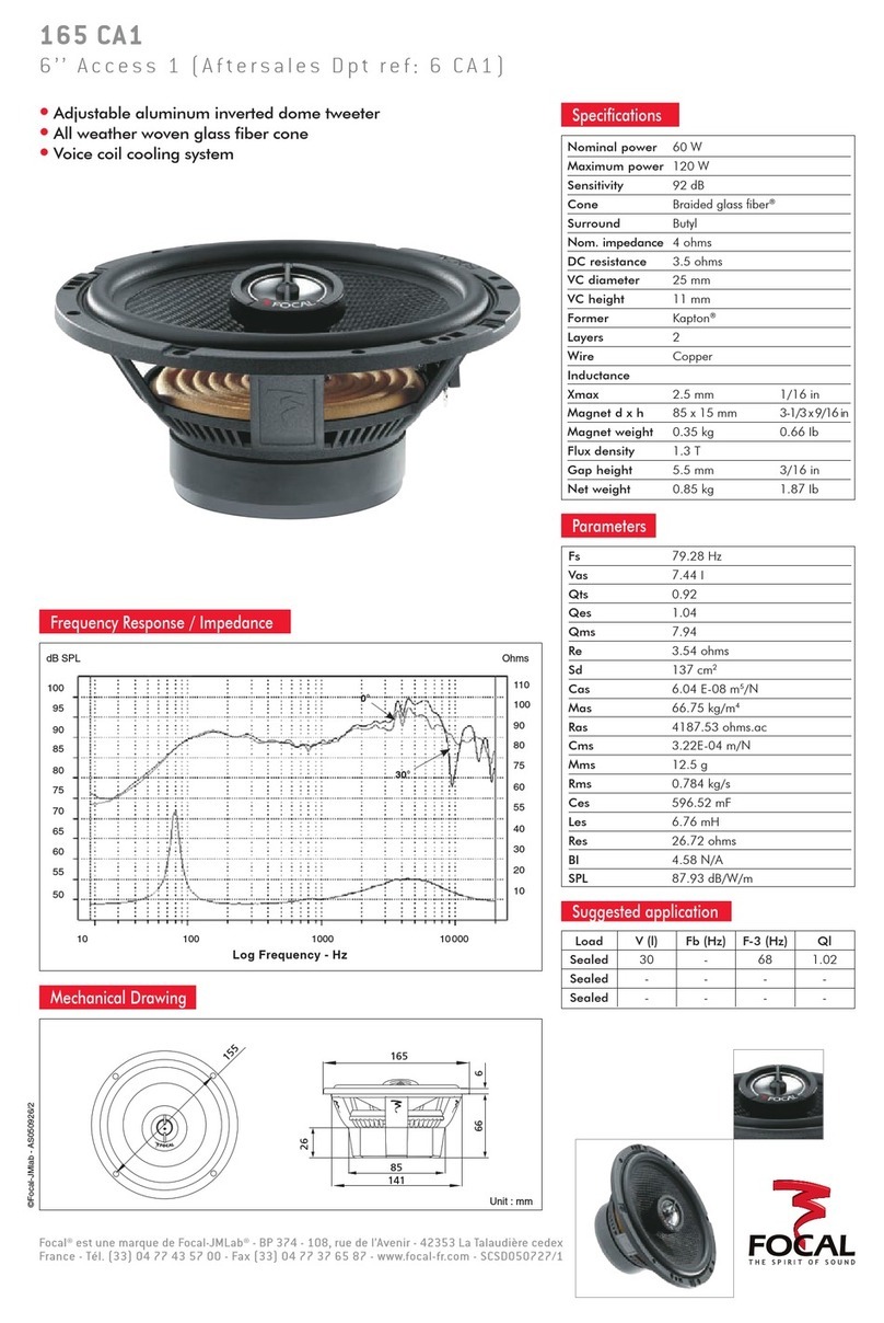 Focal Access 1 165 CA1 User manual