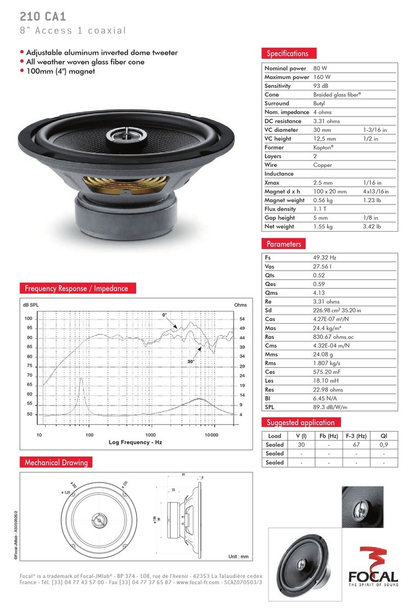 Focal Access 1 210 CA1 User manual