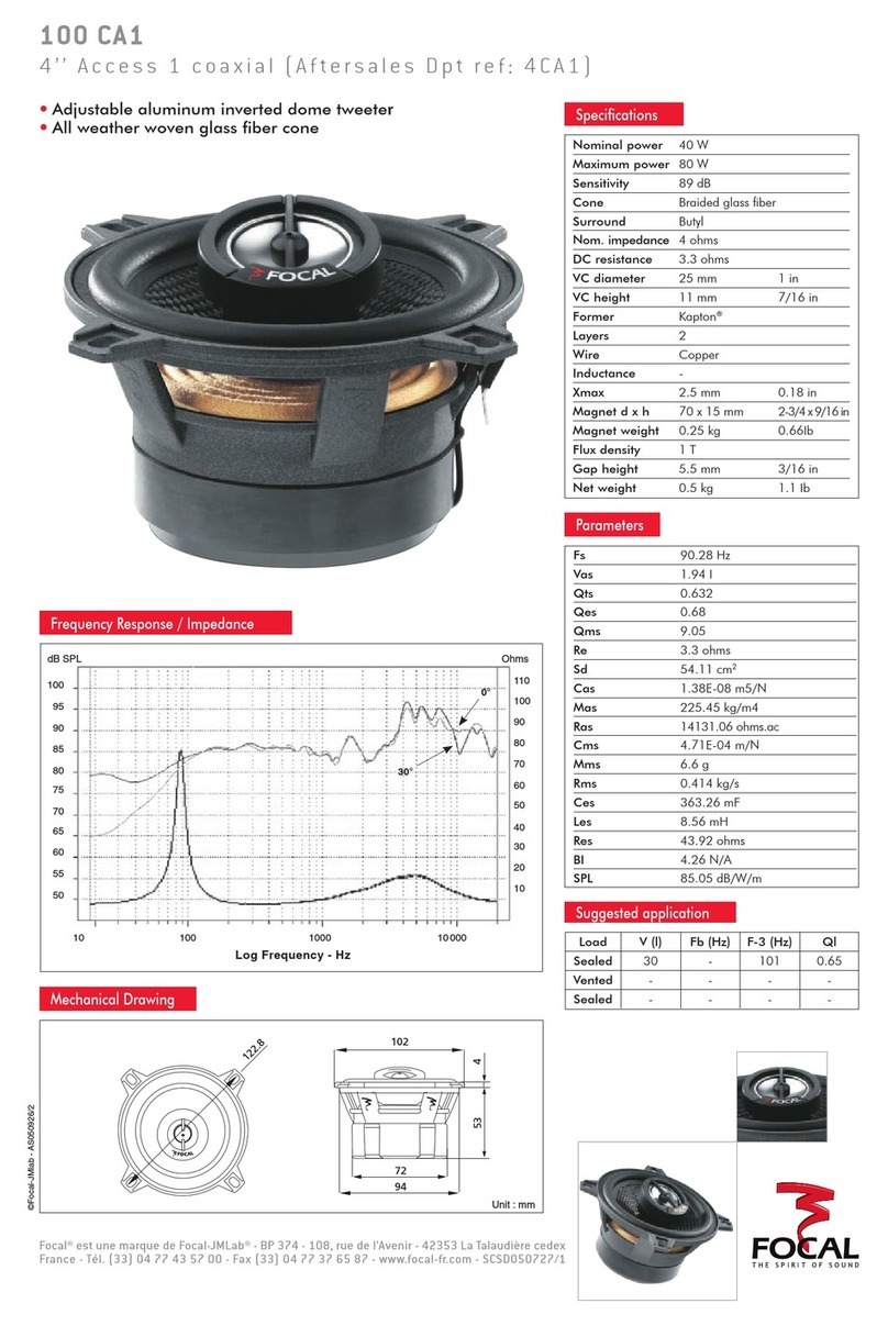 Focal Access 1 100 CA1 User manual