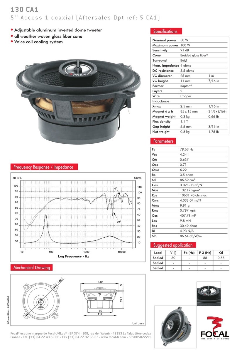 Focal Access 1 130 CA1 User manual