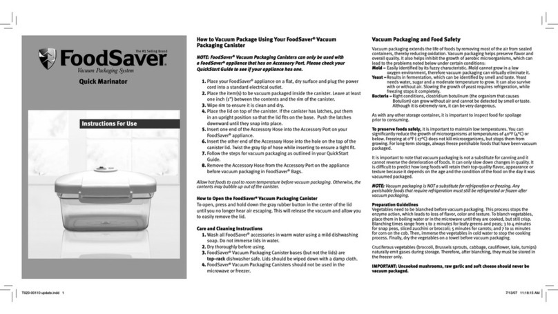 FoodSaver Quick Marinator None Instructions for use