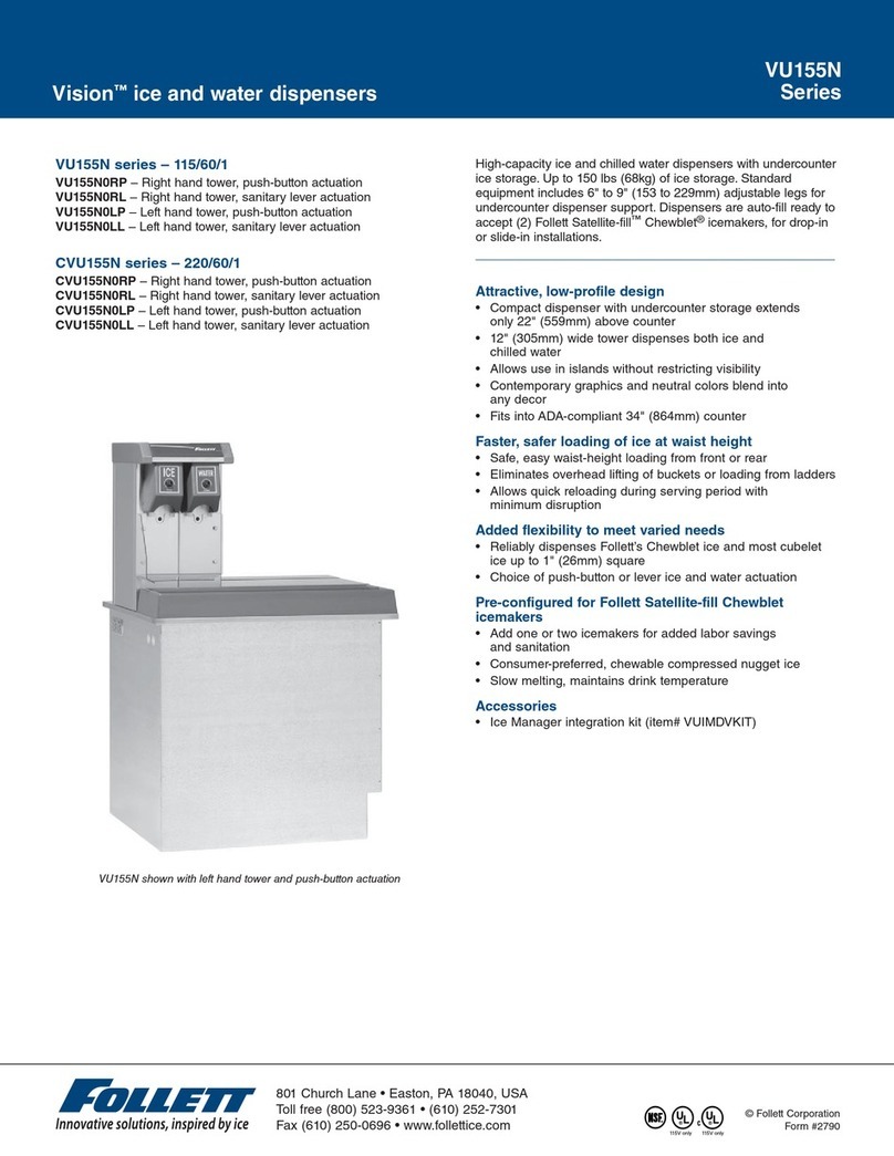 Follett VU155N Series User manual Follett VU155N Series User manual