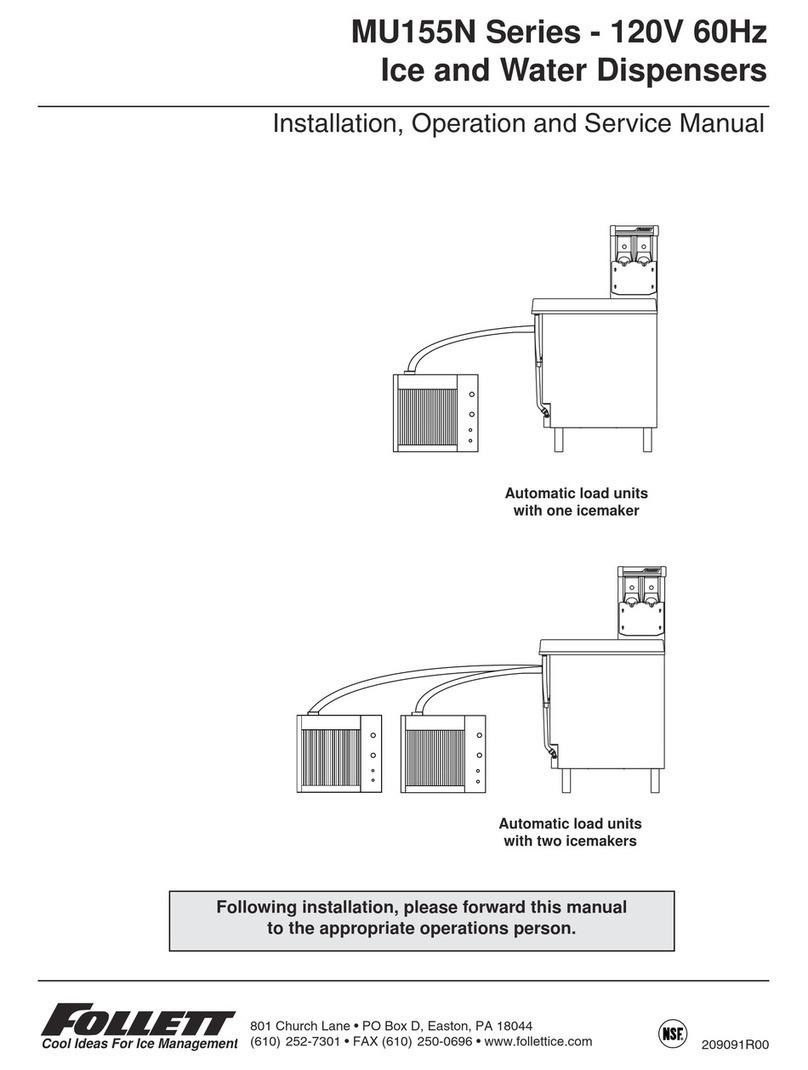 Follett MU155N Series Installation & service manual Follett MU155N Series Installation & service manual