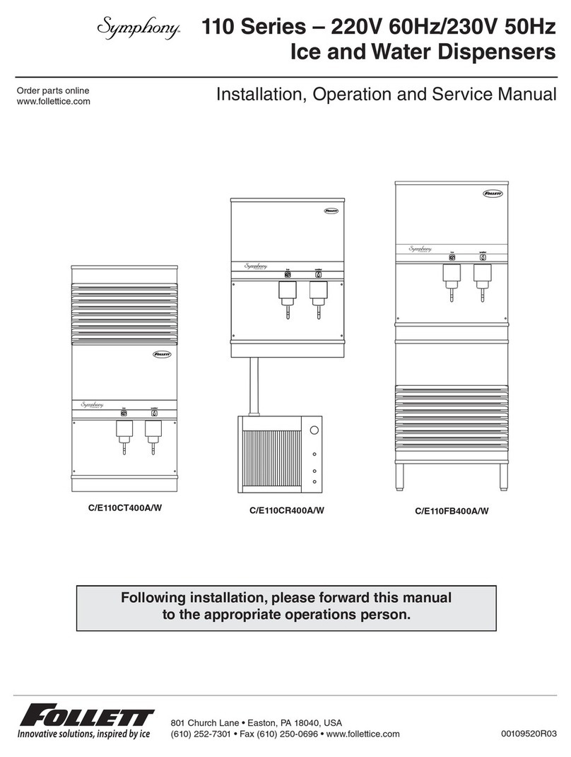Follett 110 Series Installation & service manual Follett 110 Series Installation & service manual
