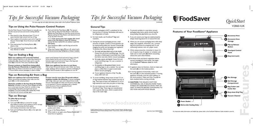 FoodSaver V2860-IUK quick start guide