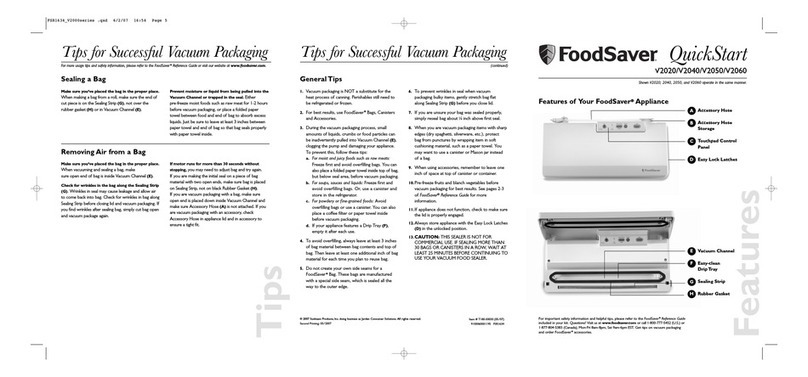 FoodSaver V2020 quick start