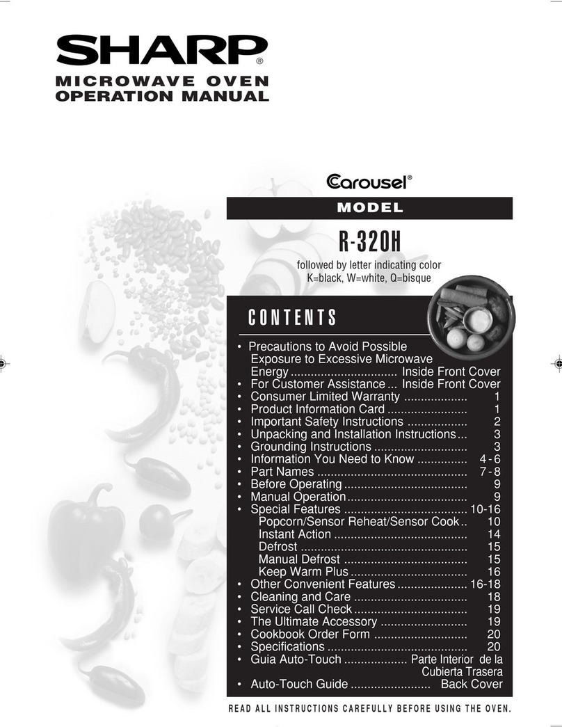 Sharp Carousel R-320H User manual