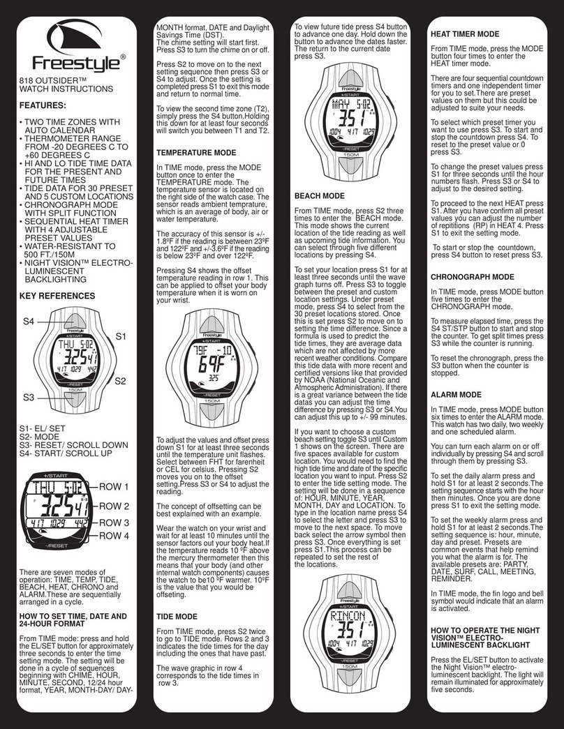 Freestyle Outsider 818 User manual