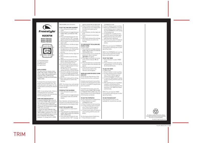 Freestyle Huckfin FS81224 product manual
