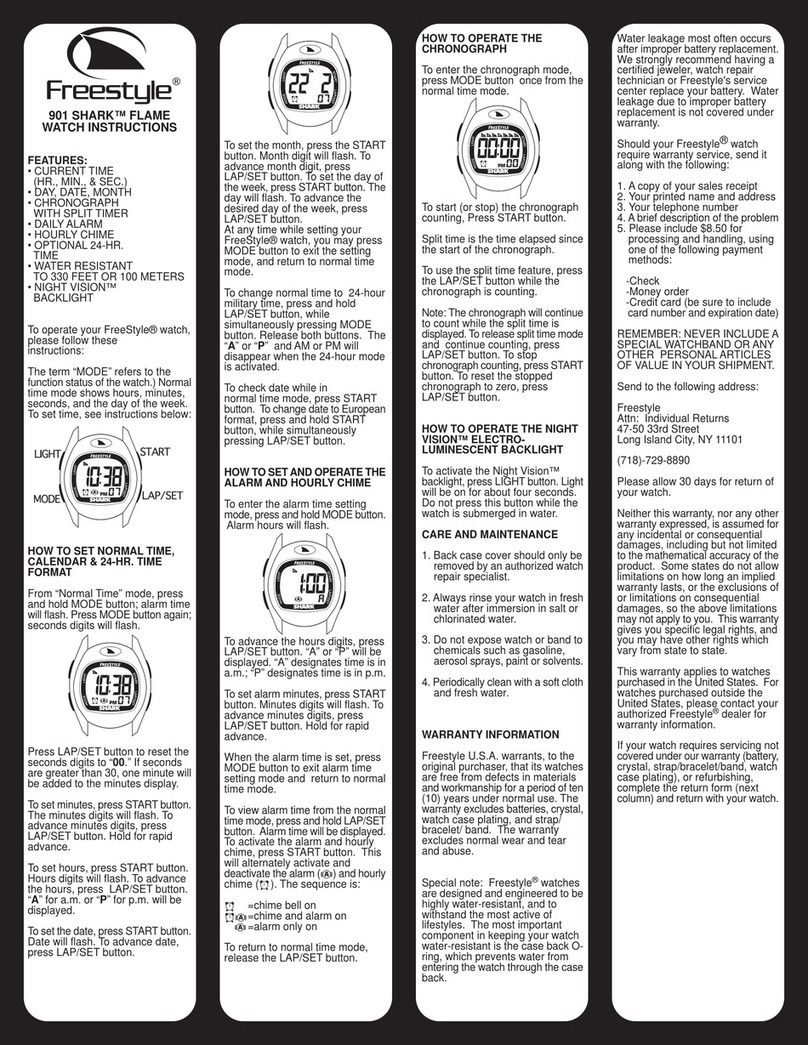 Freestyle 901 instructions