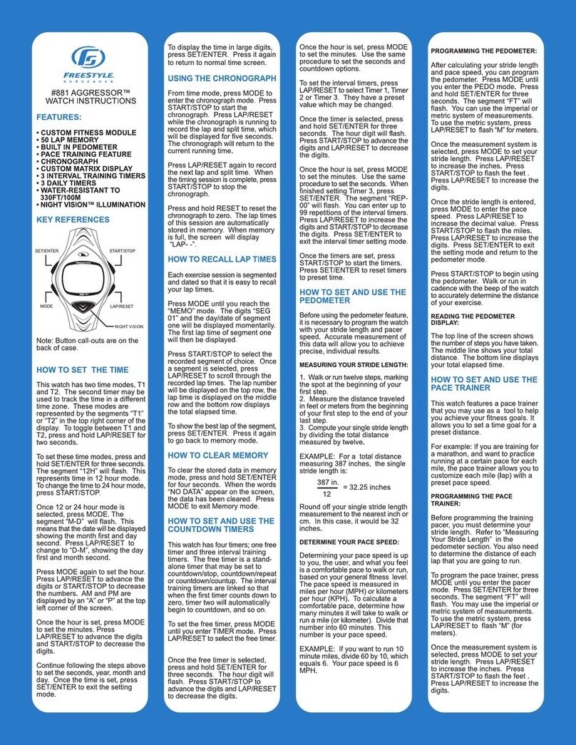 Freestyle 881 Aggressor instructions