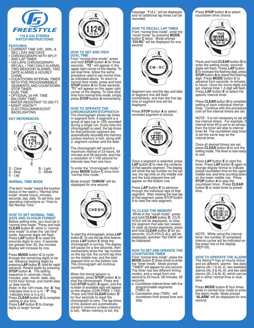 Freestyle 634 Xterra instructions