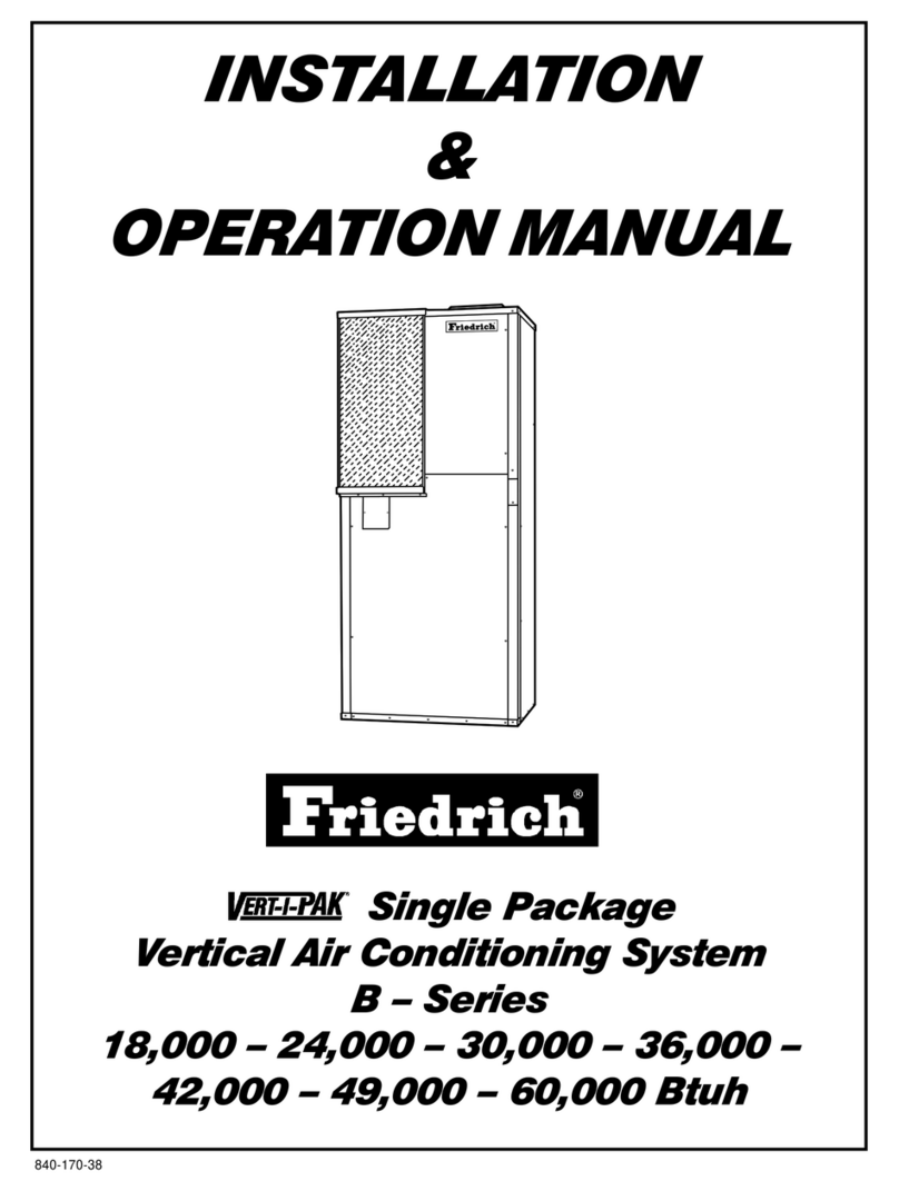 Friedrich 0 Installation and operation manual