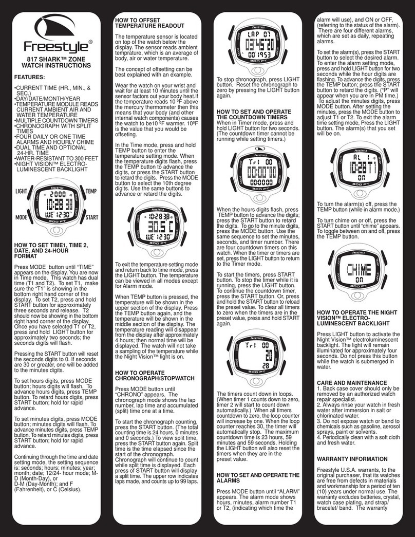 Freestyle Shark Zone 817 instruction manual
