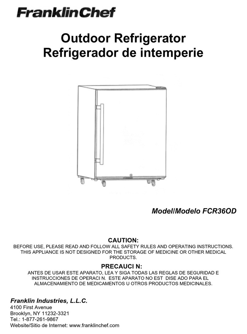 Franklin Chef FCR36OD user guide