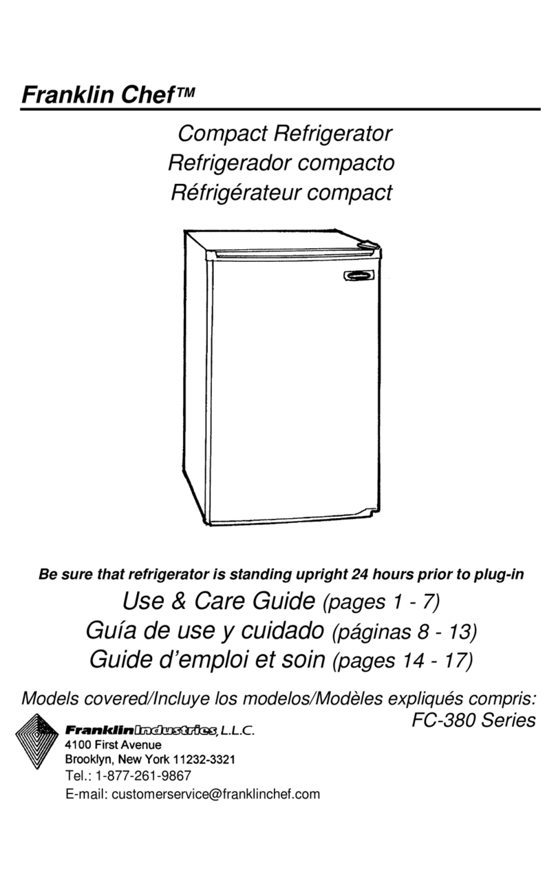 Franklin Chef FC-380 Series User manual Franklin Chef FC-380 Series User manual