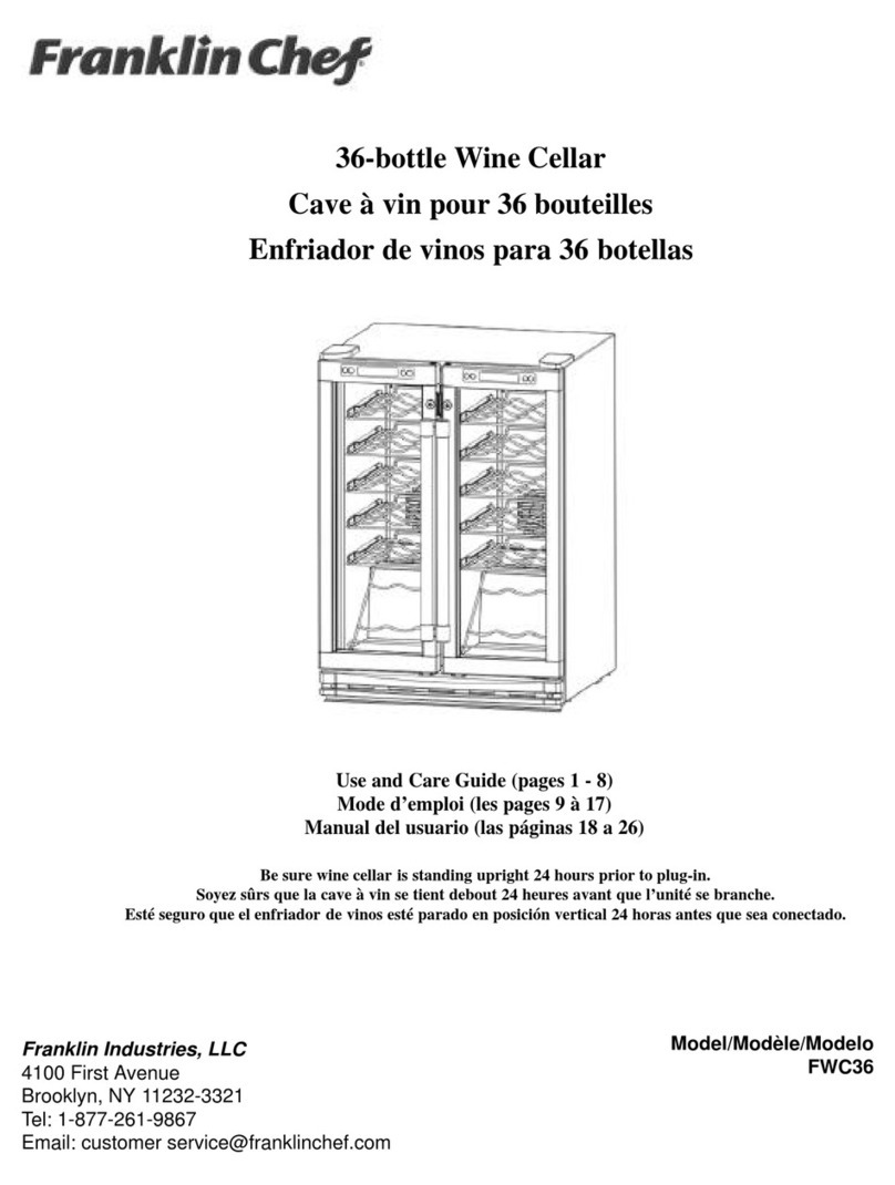 Franklin Chef FWC36 Use and care guide