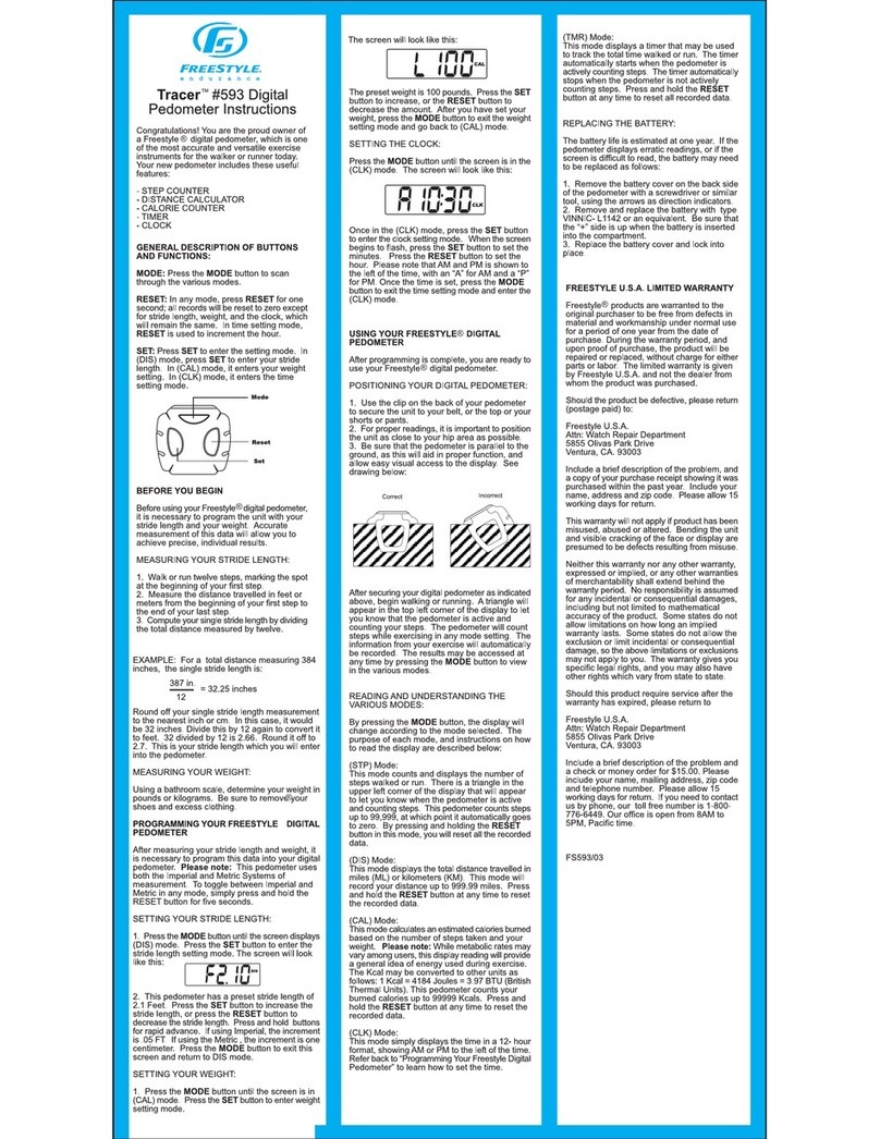 Freestyle Tracer 593 instructions