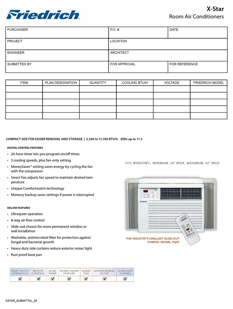 Friedrich X-Star XQ05L10A User manual