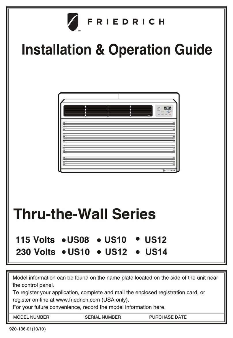 Friedrich 115 Volts US08 Troubleshooting guide
