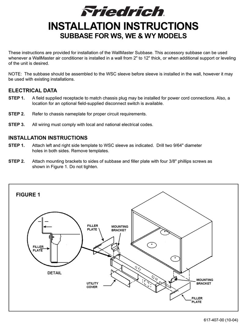 Friedrich WALLMASTER SUBBASE WE installation instructions