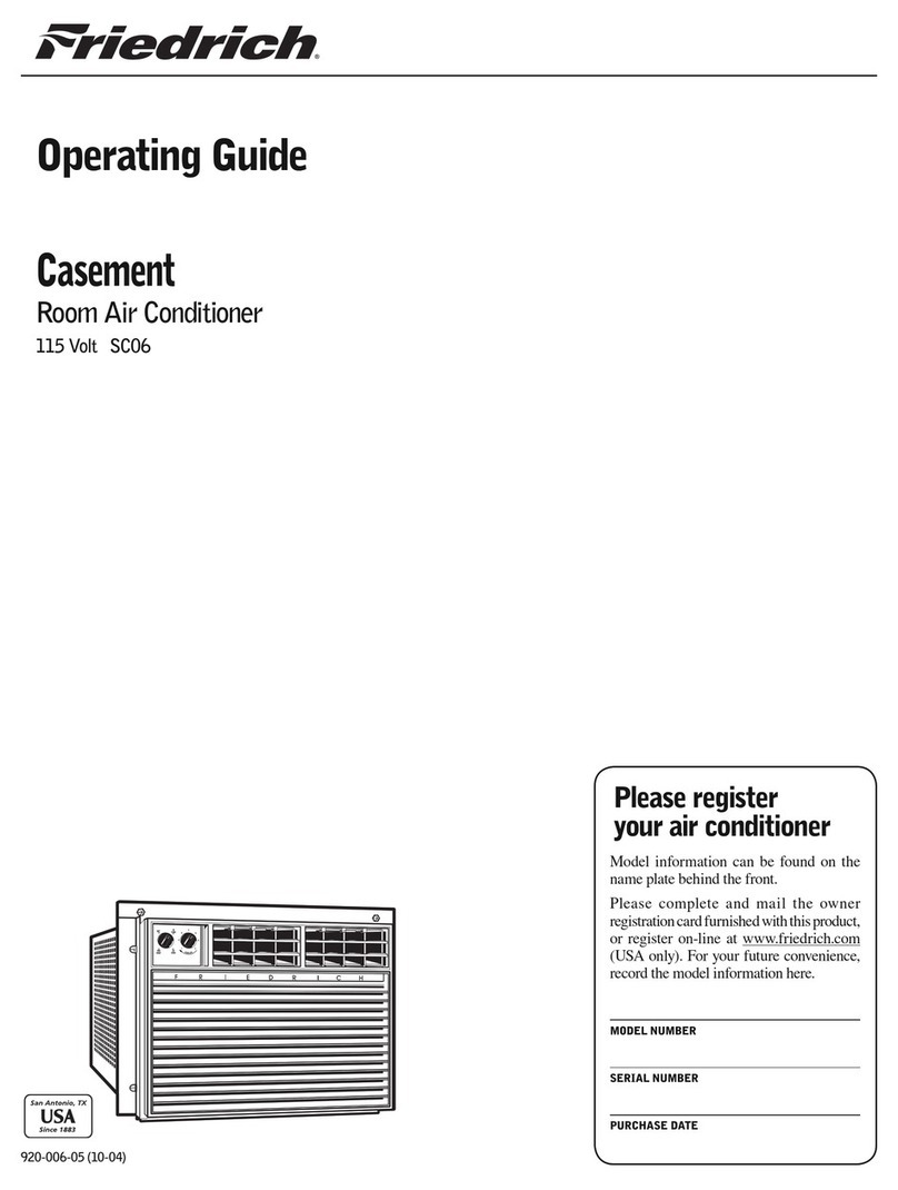 Friedrich SC06 operating guide