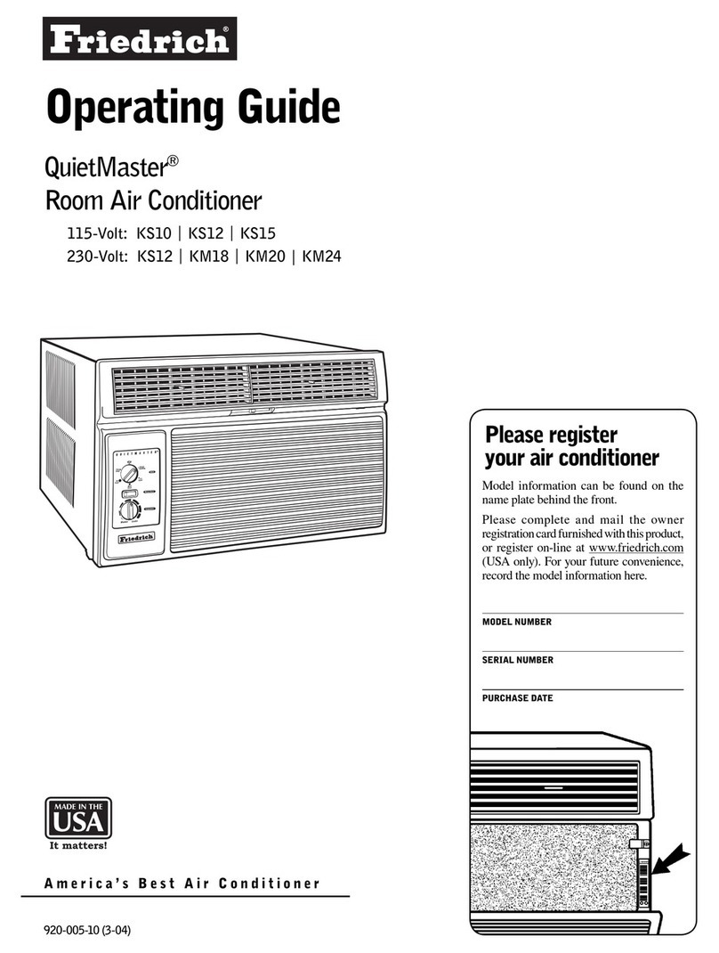 Friedrich QuietMaster KM18 User manual Friedrich QuietMaster KM18 User manual