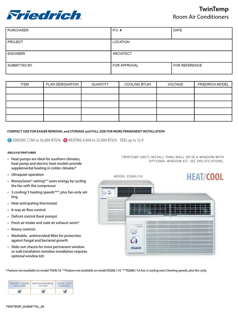 Friedrich TWINTEMP EQ08L11A User manual