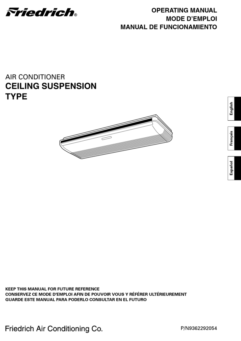 Friedrich AIR CONDITIONER CEILING SUSPENSION TYPE... User manual