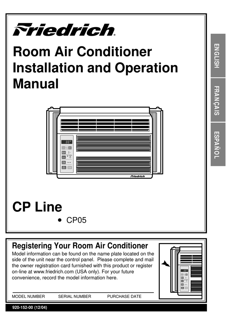 Friedrich CP Line CP05 User manual Friedrich CP Line CP05 User manual