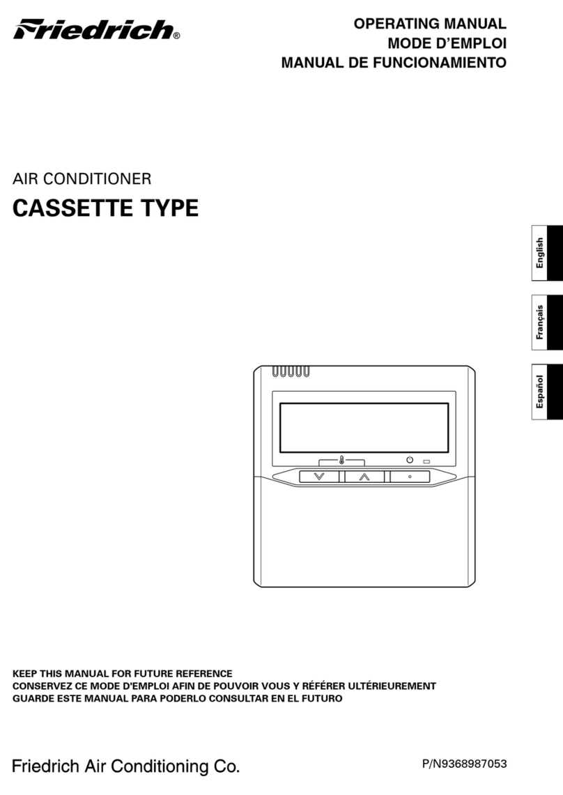 Friedrich 9368987053 User manual