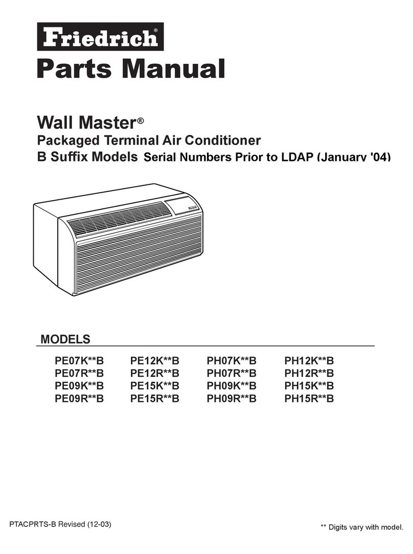 Friedrich Wall Master PE07K**B User manual Friedrich Wall Master PE07K**B User manual